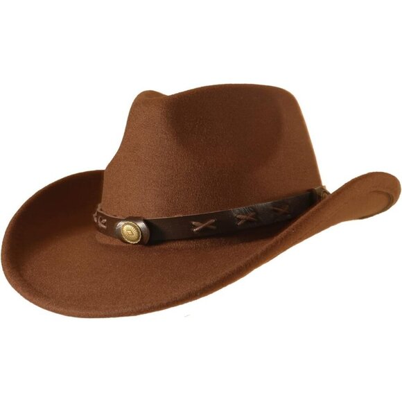 Western Cowgirl Hat and Paisley Bandana Set for Women Vintage Costume
